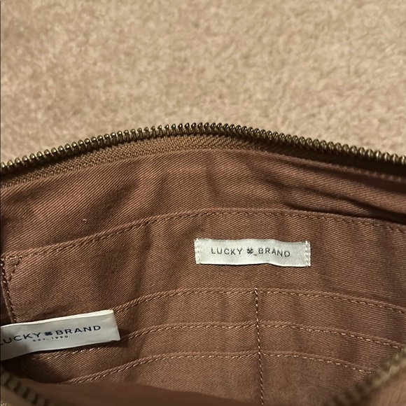 Lucky Brand Brown Embroidered Clutch Bag - Picture 2 of 5